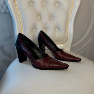 VIA SPIGA, Size 9.5, Black & Burgundy